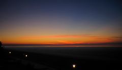 Goldener Sonnenuntergang über dem Wattenmeer
