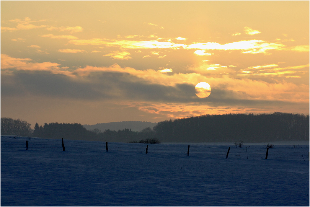 Goldener Winterabend