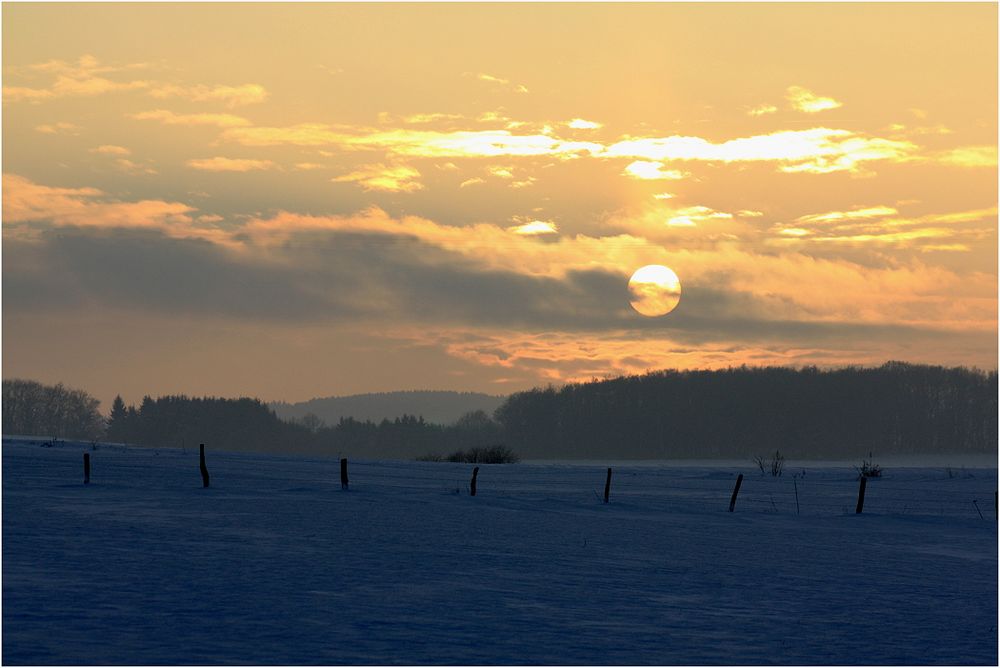 Goldener Winterabend