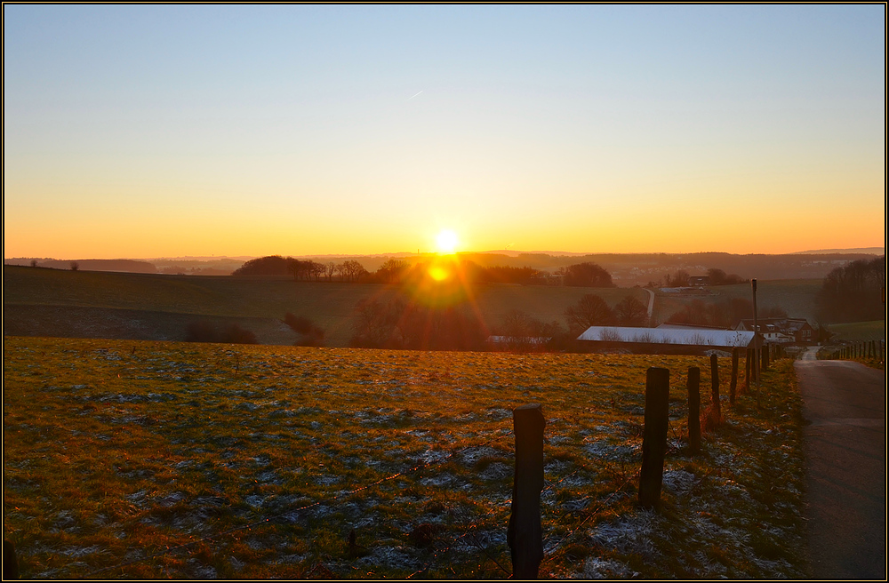 Goldener Wintermorgen