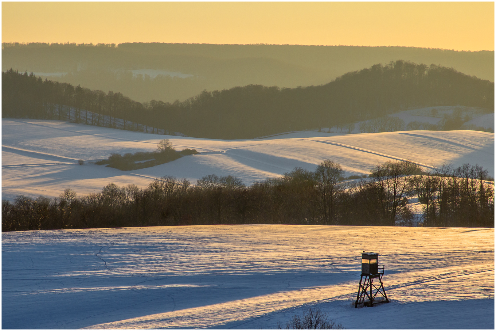 Goldenes Licht, blaue Schatten...