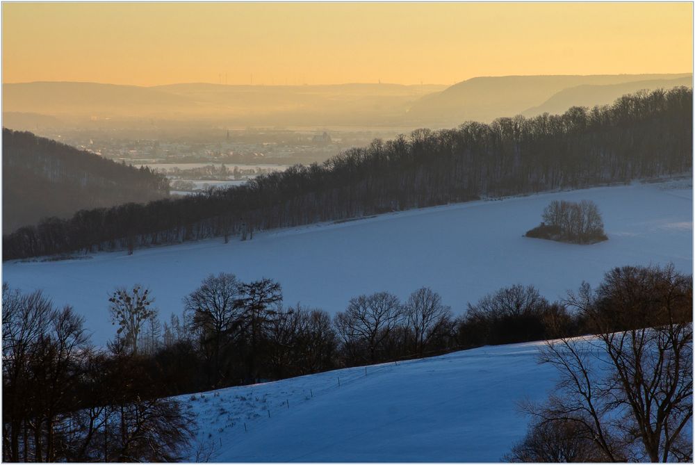 Goldenes Licht im Wesertal - mal "von außen betrachtet"... 