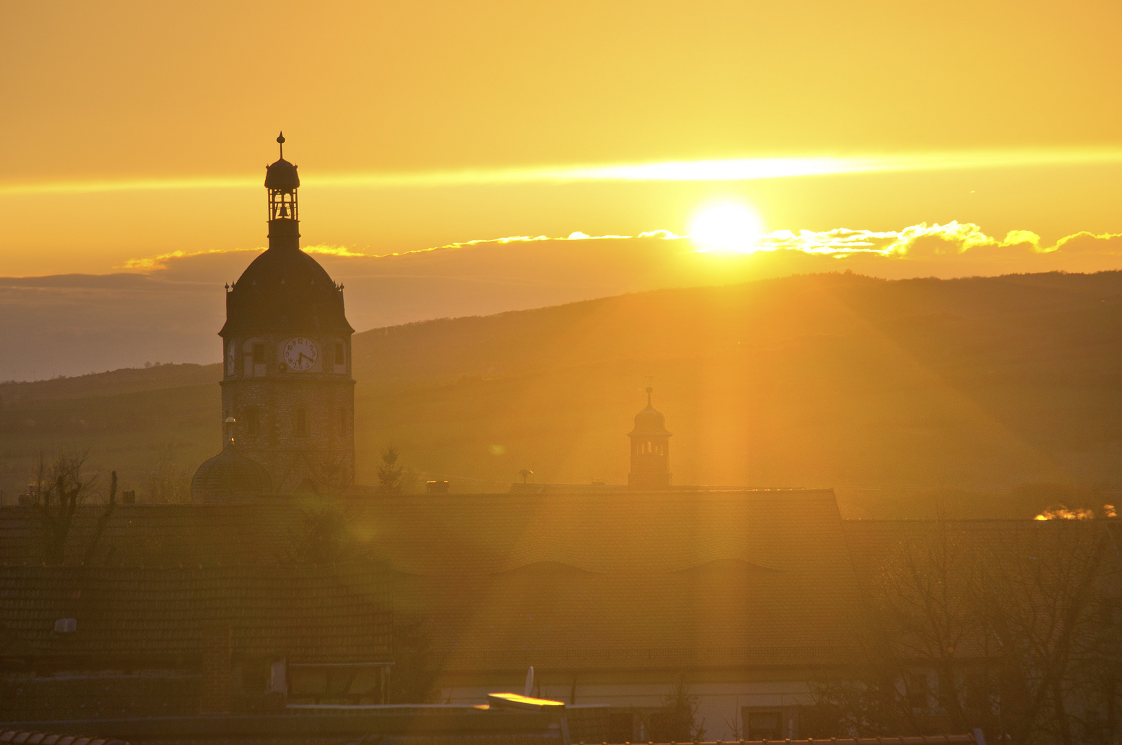 Goldenes Licht in Sangerhausen