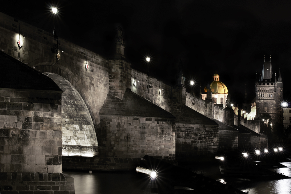 Goldenes Prag an der Karlsbrücke