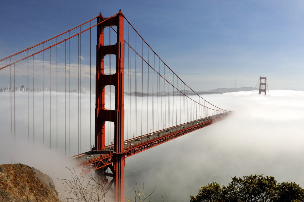 GoldenGate im Nebel - nur ein Versuch den Augenblick einzufangen...