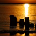 Golderner Abend am Strand