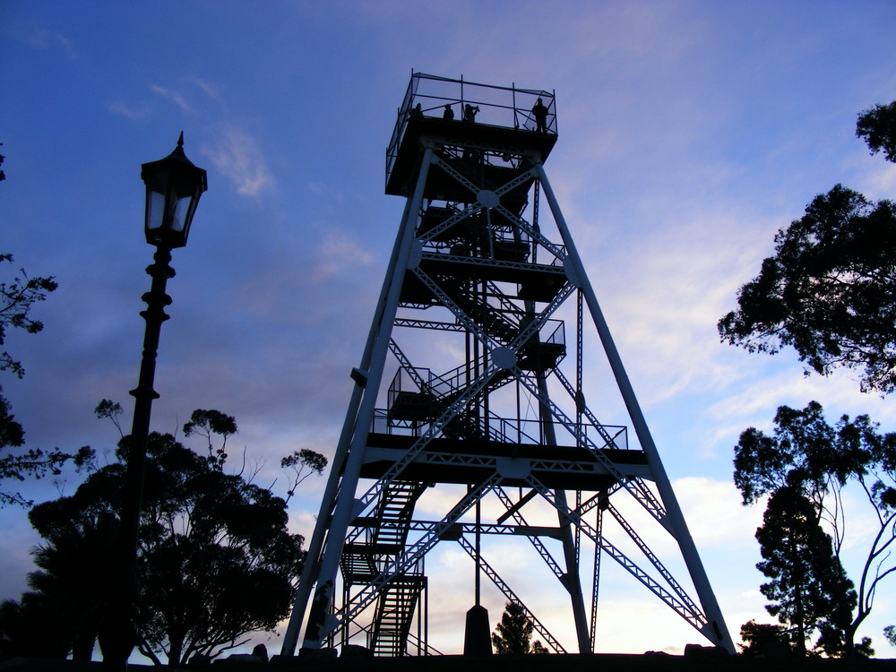 Goldminenförderturm Bedigo