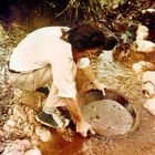Goldwaschen (1973 in Icabaru bei Santa Elena)