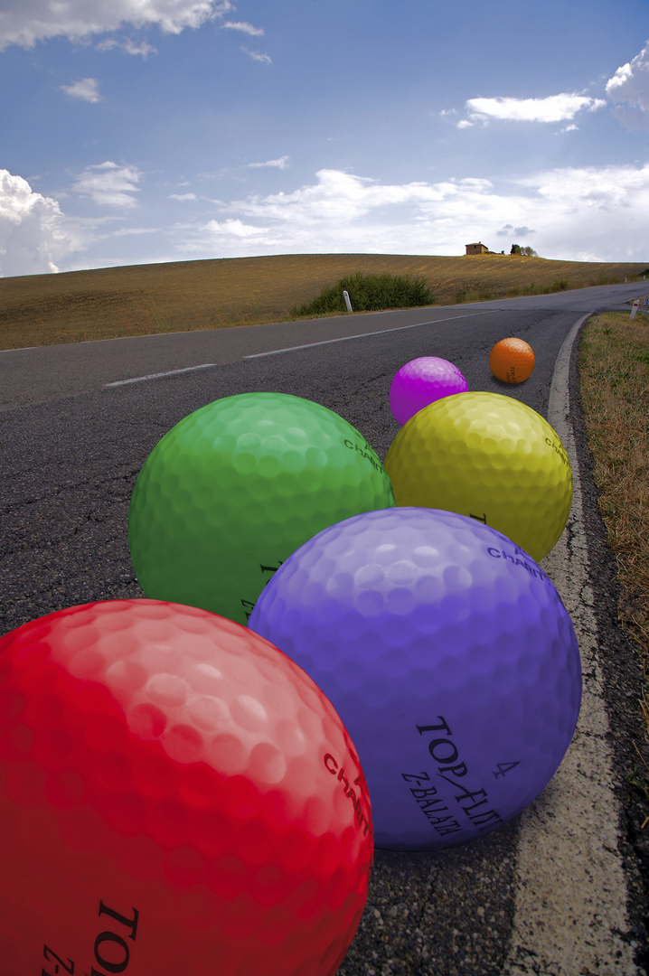 Golf balls on the street