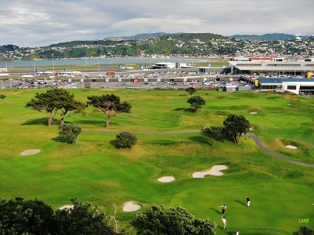 Golf course beside the airport