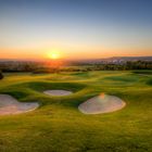 golf course sunset