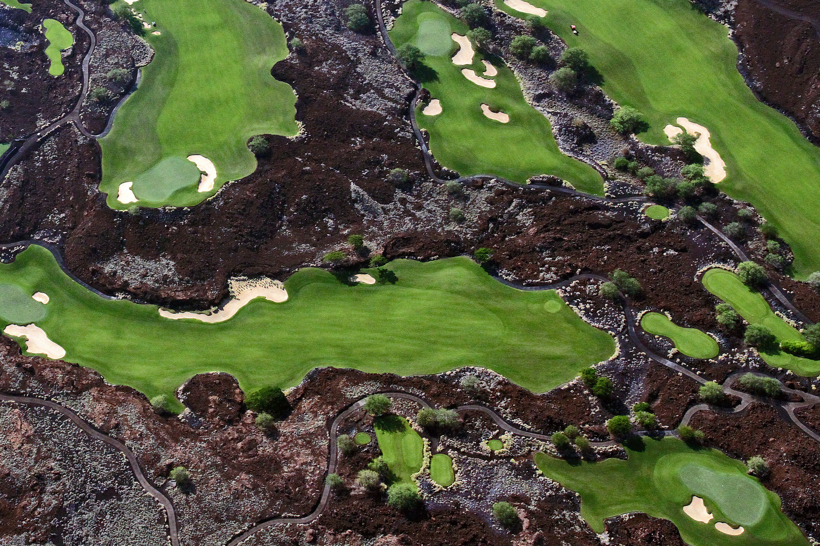 Golfanlage im Lavafeld, Big Island, Hawaii