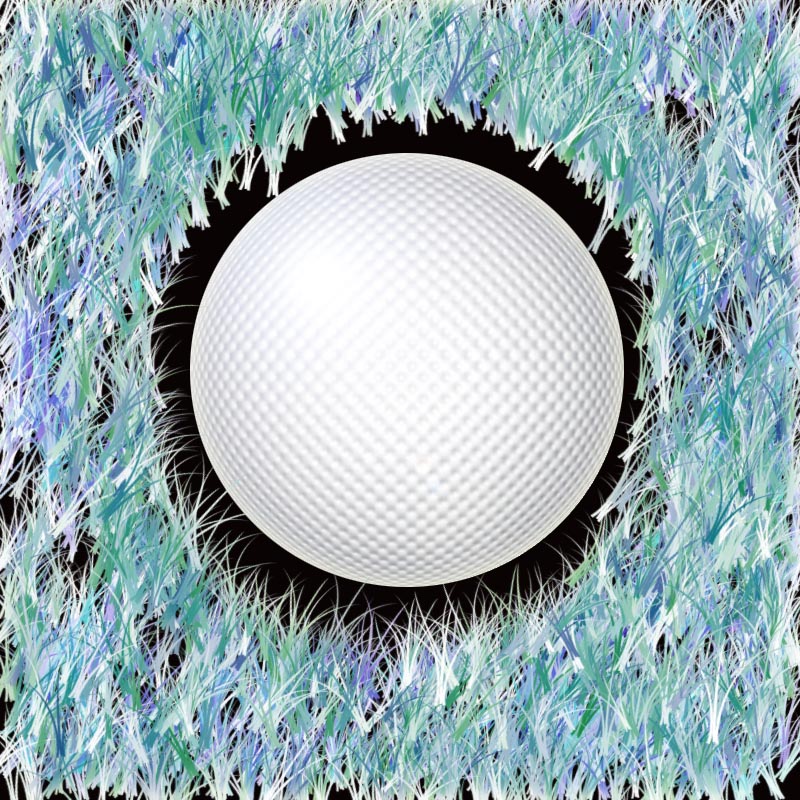 Golfball im Nest