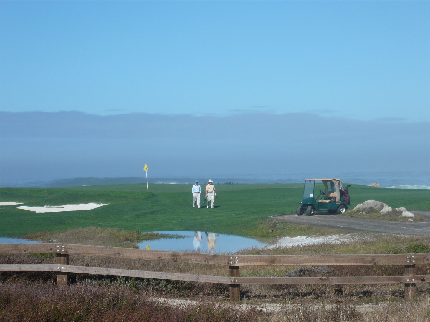 Golfer auf dem Course "Pebble Beach" Kalifornien