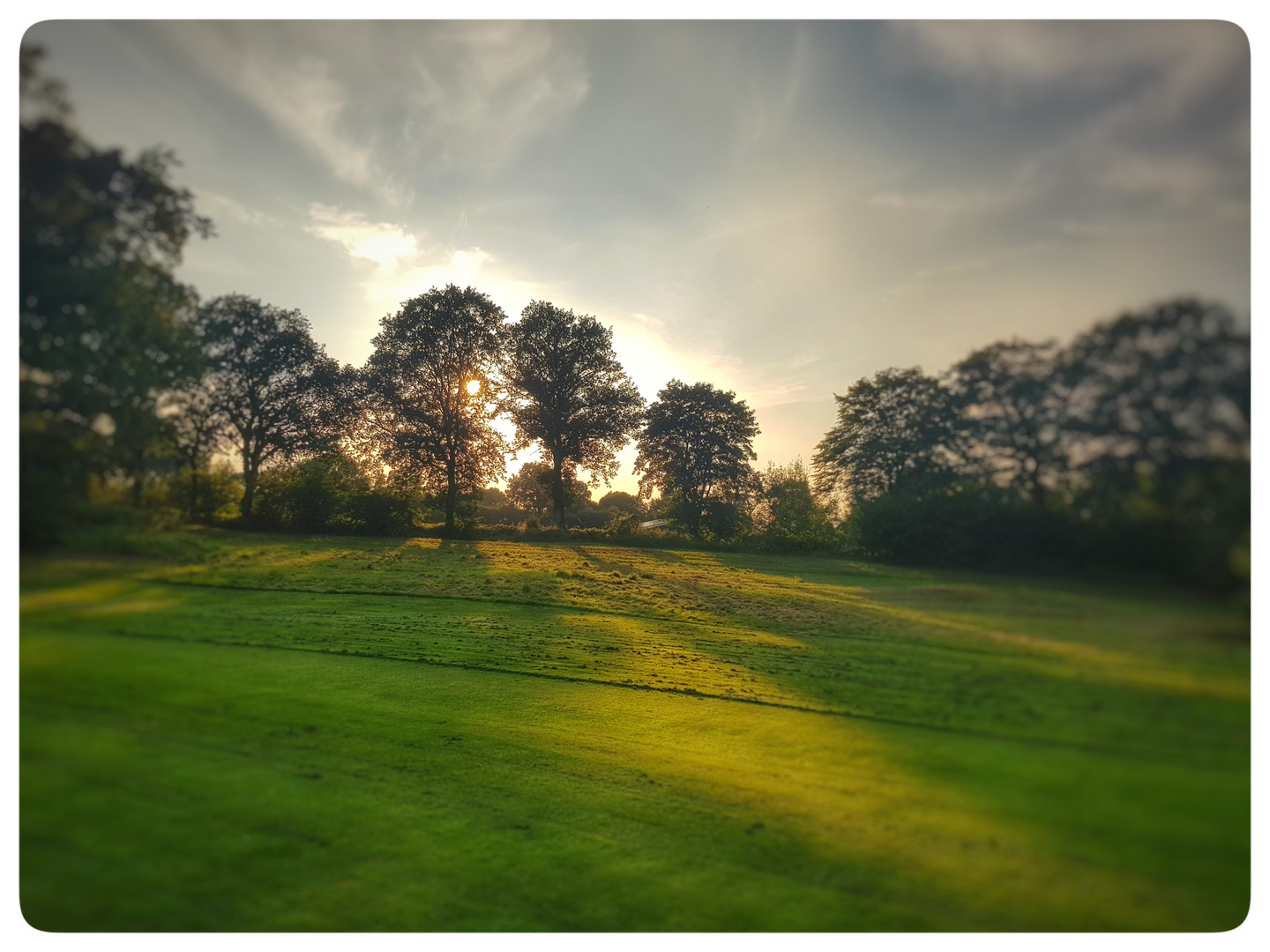 Golfplatz Abenddämmerung