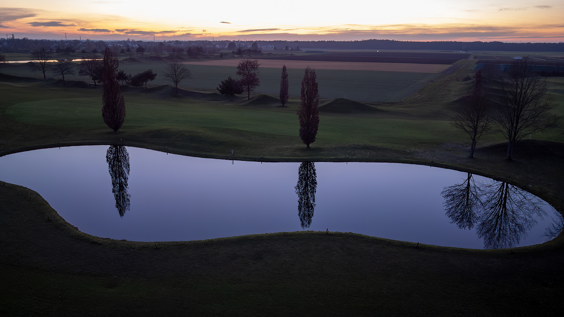 Golfplatz am Abend