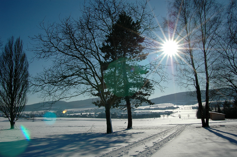 golfplatz im schnee