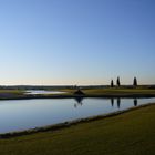 Golfplatz nach dem Sonnenaufgang