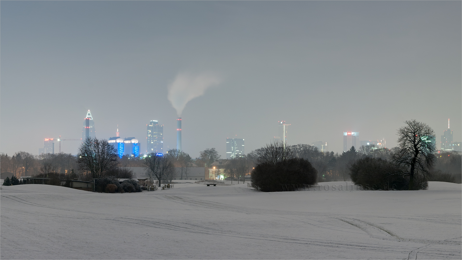 Golfplatz und Skyline