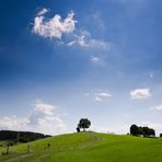 Golfspiel mit Himmel