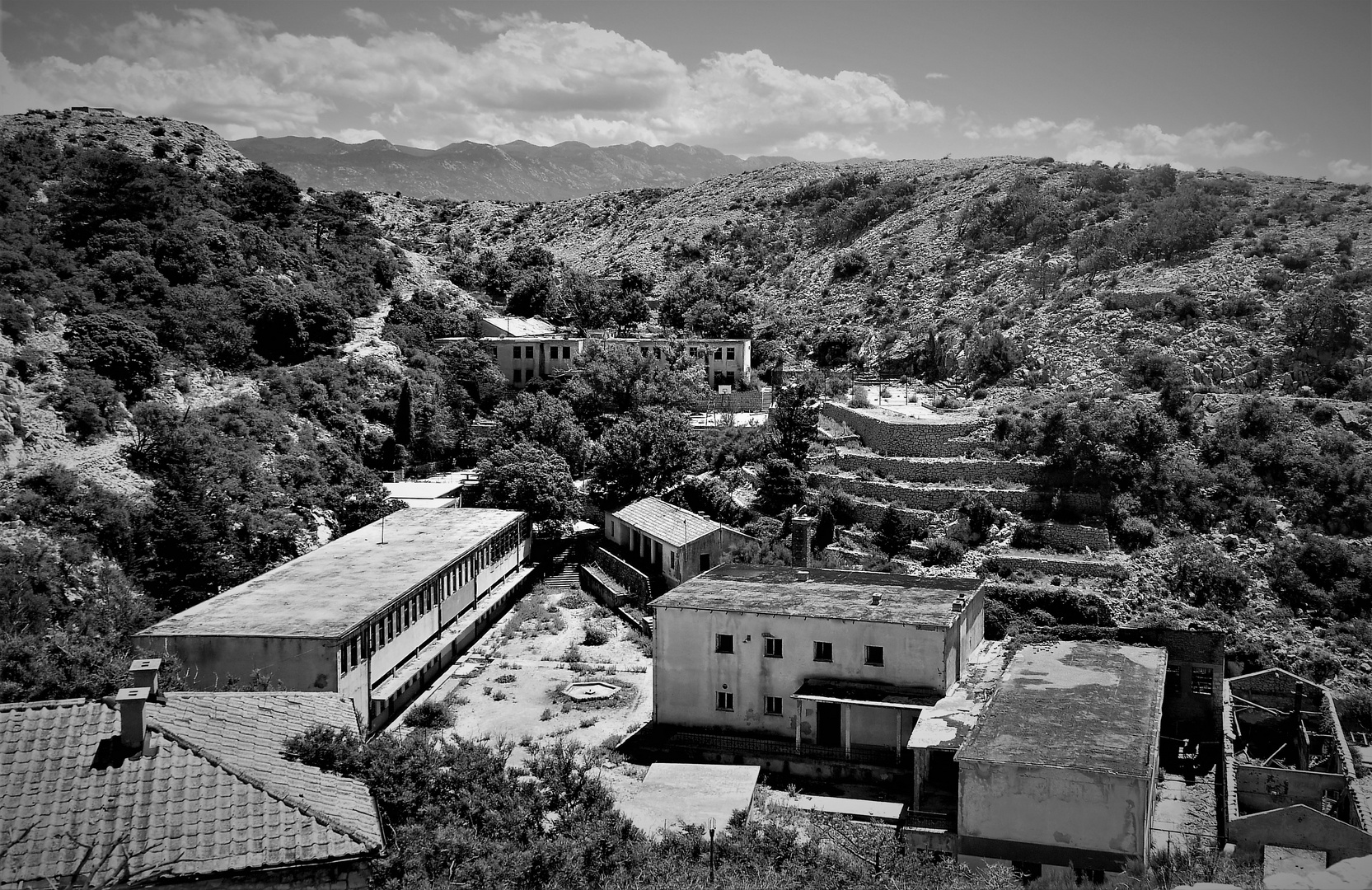 Goli Otok - Sicht von oben auf "Titos Alcatraz"