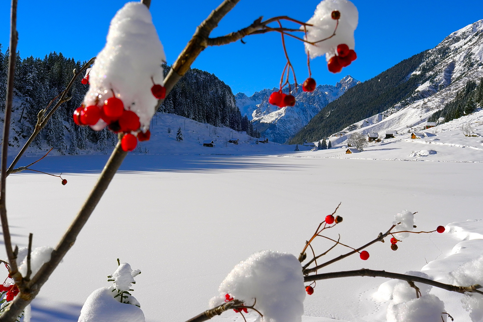 Golzernsee , Maderanertal ,im Winter