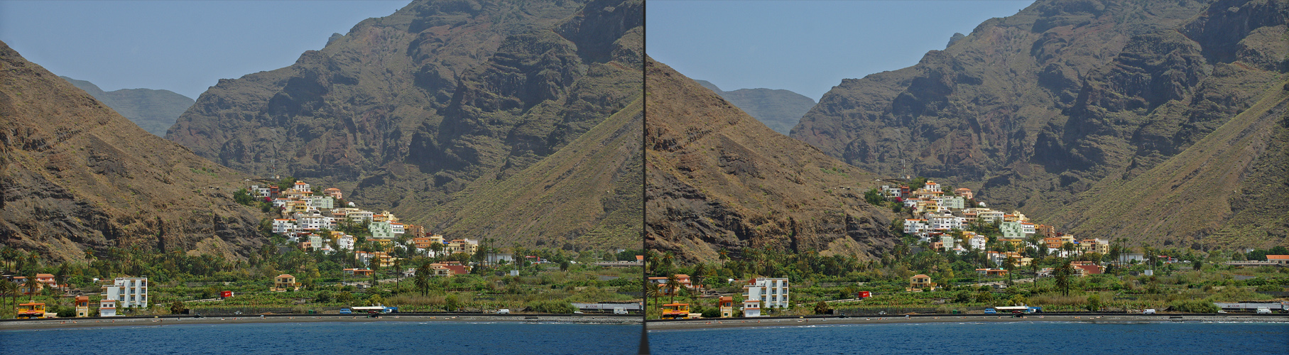 Gomera 2008 vom Boot Vorbeifahr Cha-Cha (3D-X-View) Valle Gran Rey