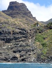 Gomera - westliche Felsenküste - Bootsfahrt-zur-Felsenorgel