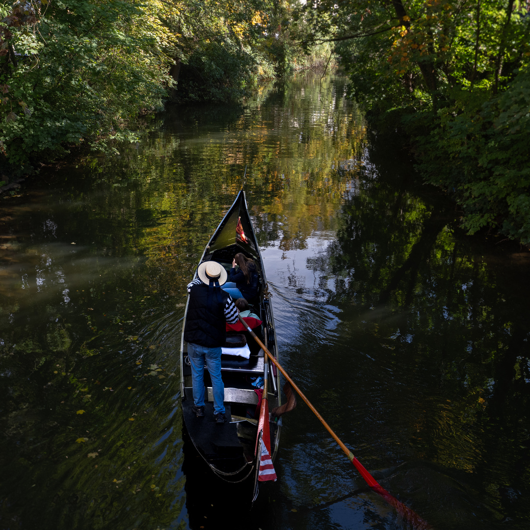 Gondel auf dem linken Regnitzarm, Bamberg 