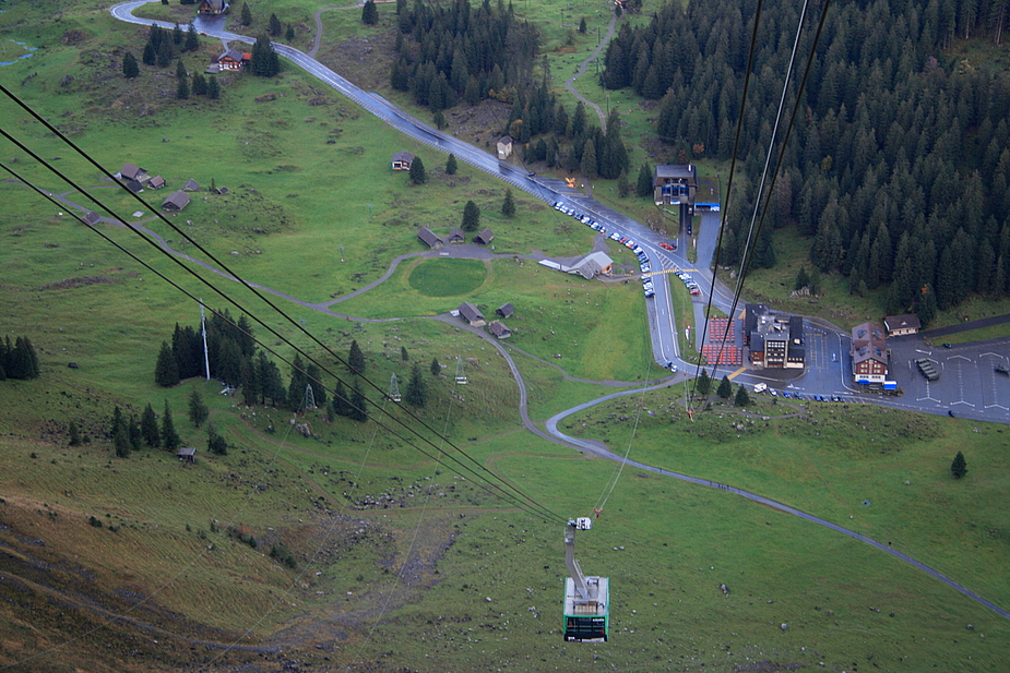 Gondel auf der Fahrt