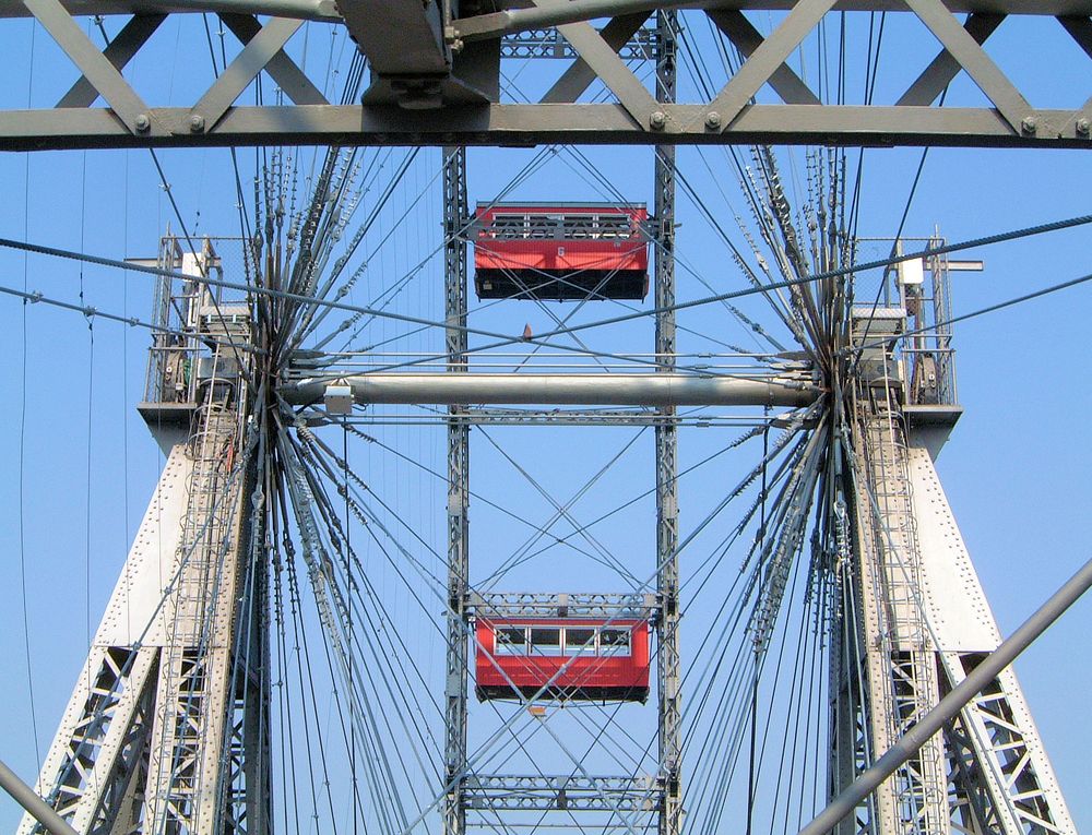 Gondelfahrt im Riesenrad  im Wiener Prater.