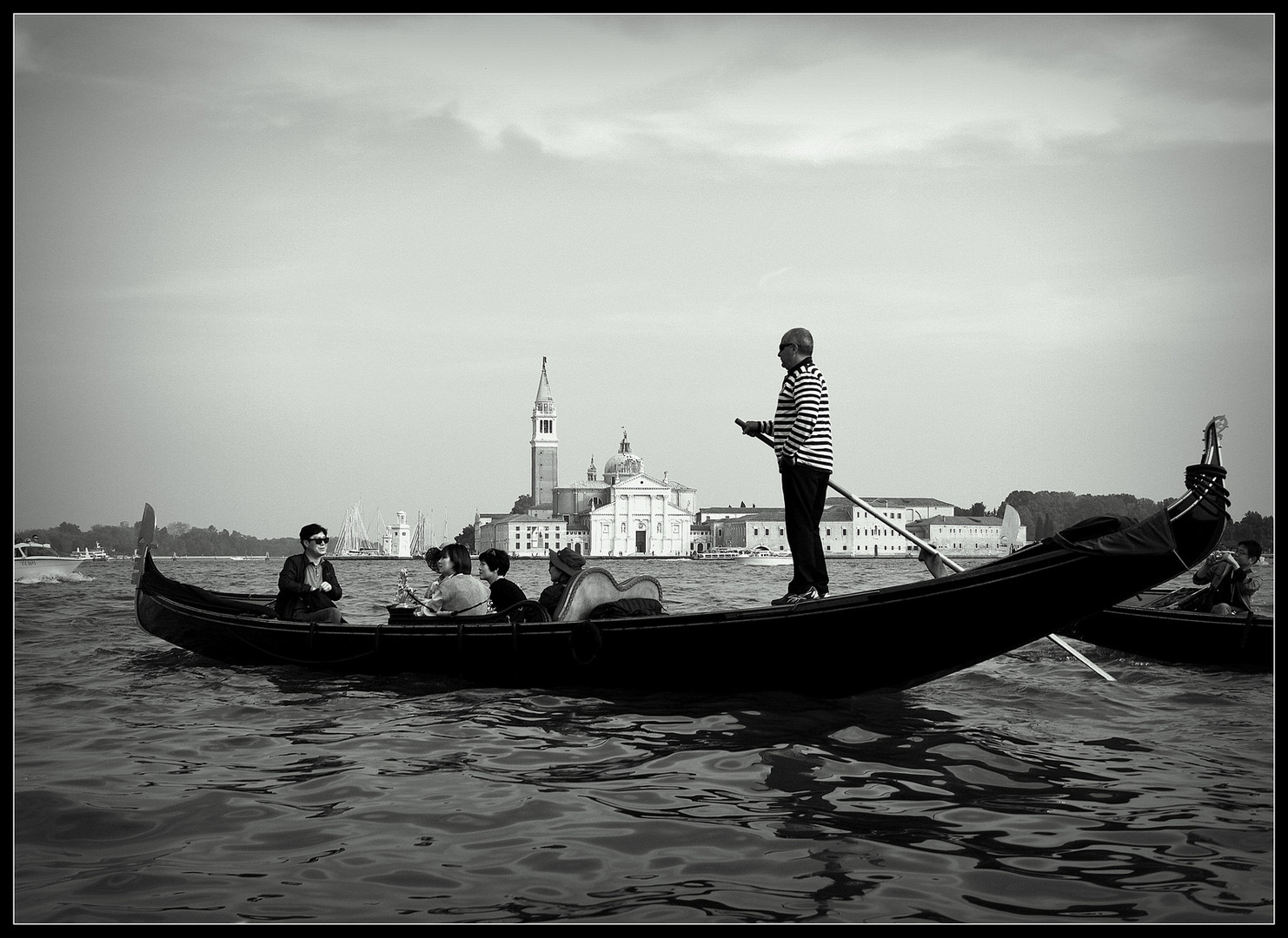 Gondelfahrt mit Blick auf San Giorgio Maggiore....