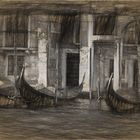 Gondeln in Venedig im Da Vinci Style