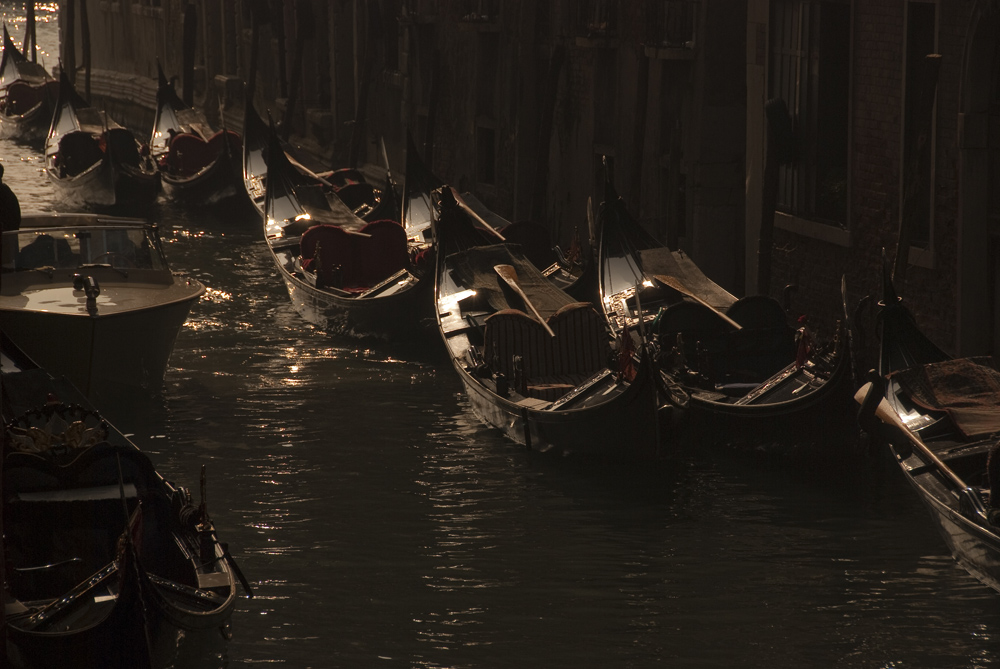 Gondelparkplatz in Venedig