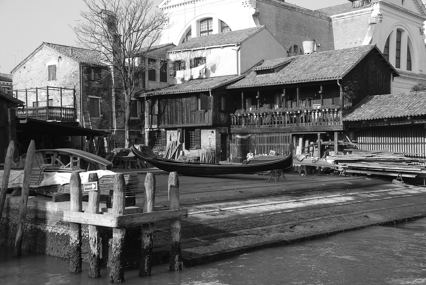 Gondelwerft in Venedig