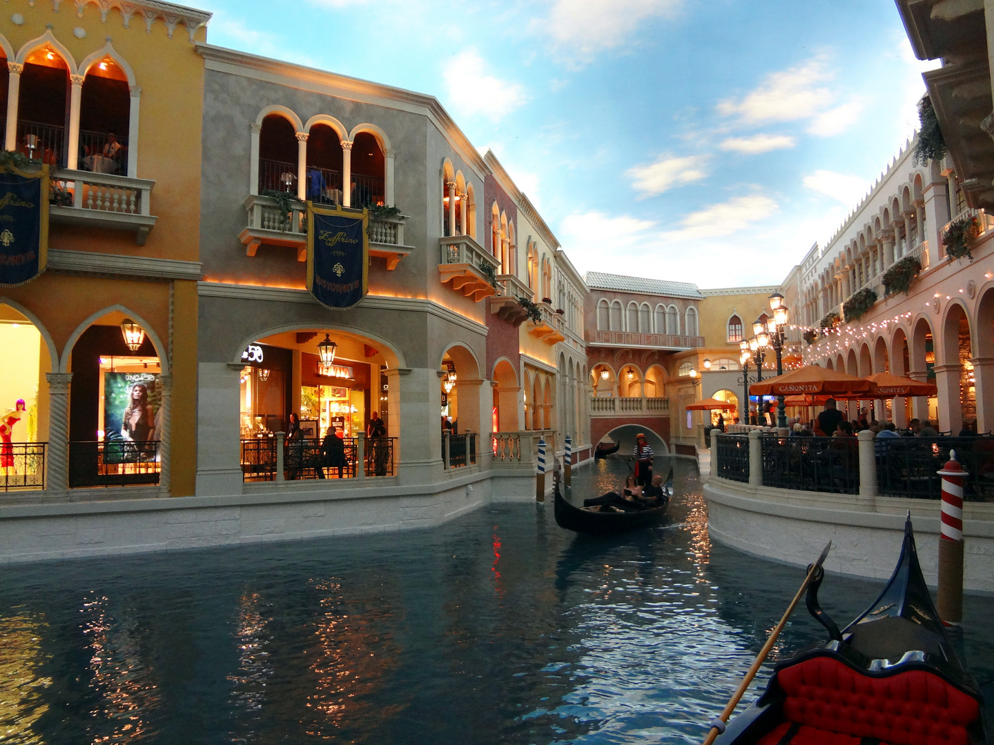 Gondola rides inside Palazzo