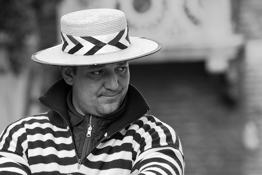 Gondolier in Venedig