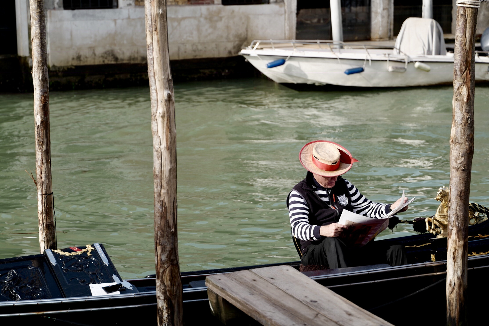 Gondoliere am Hospitale in Venedig