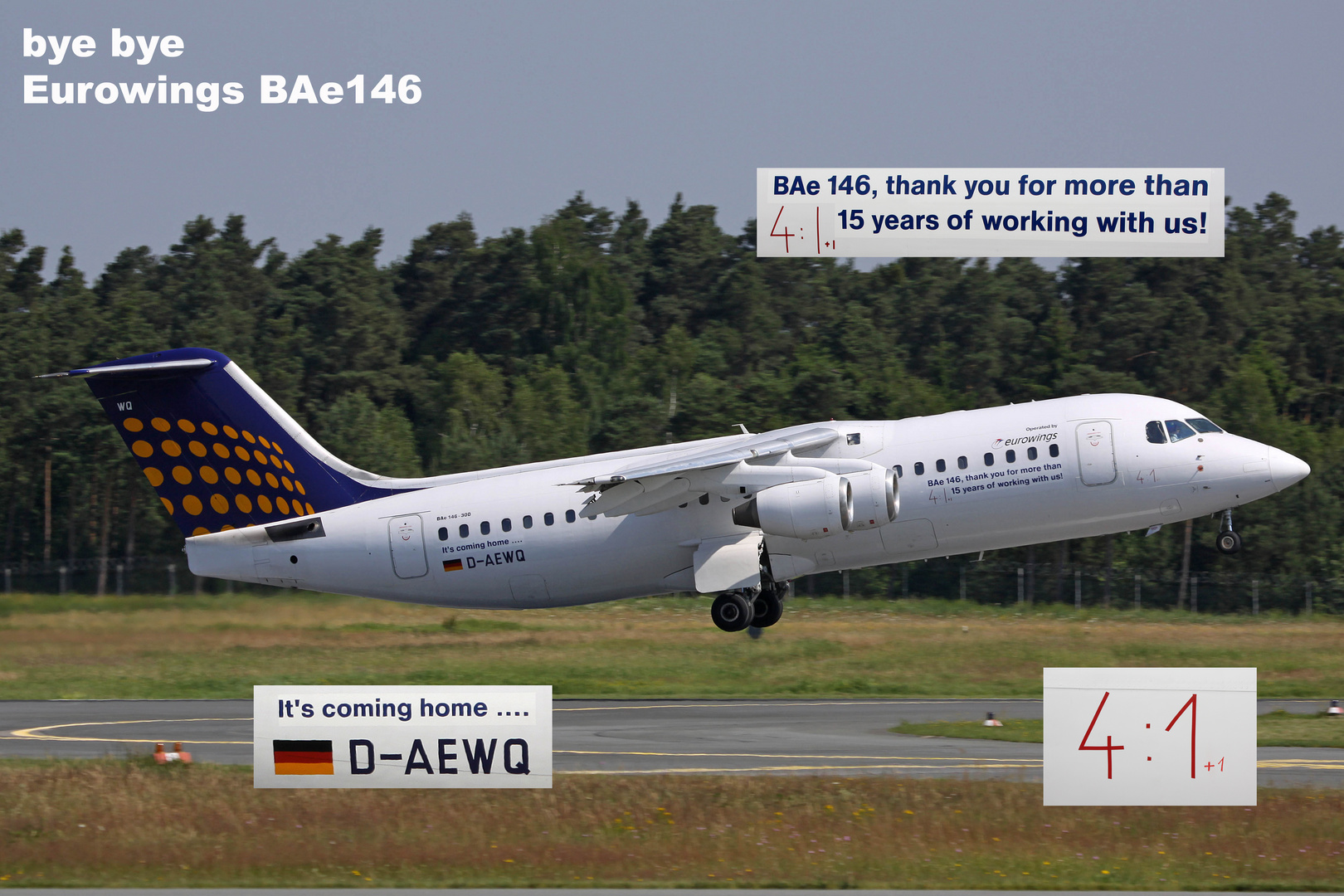 Good bye Eurowings BAe146