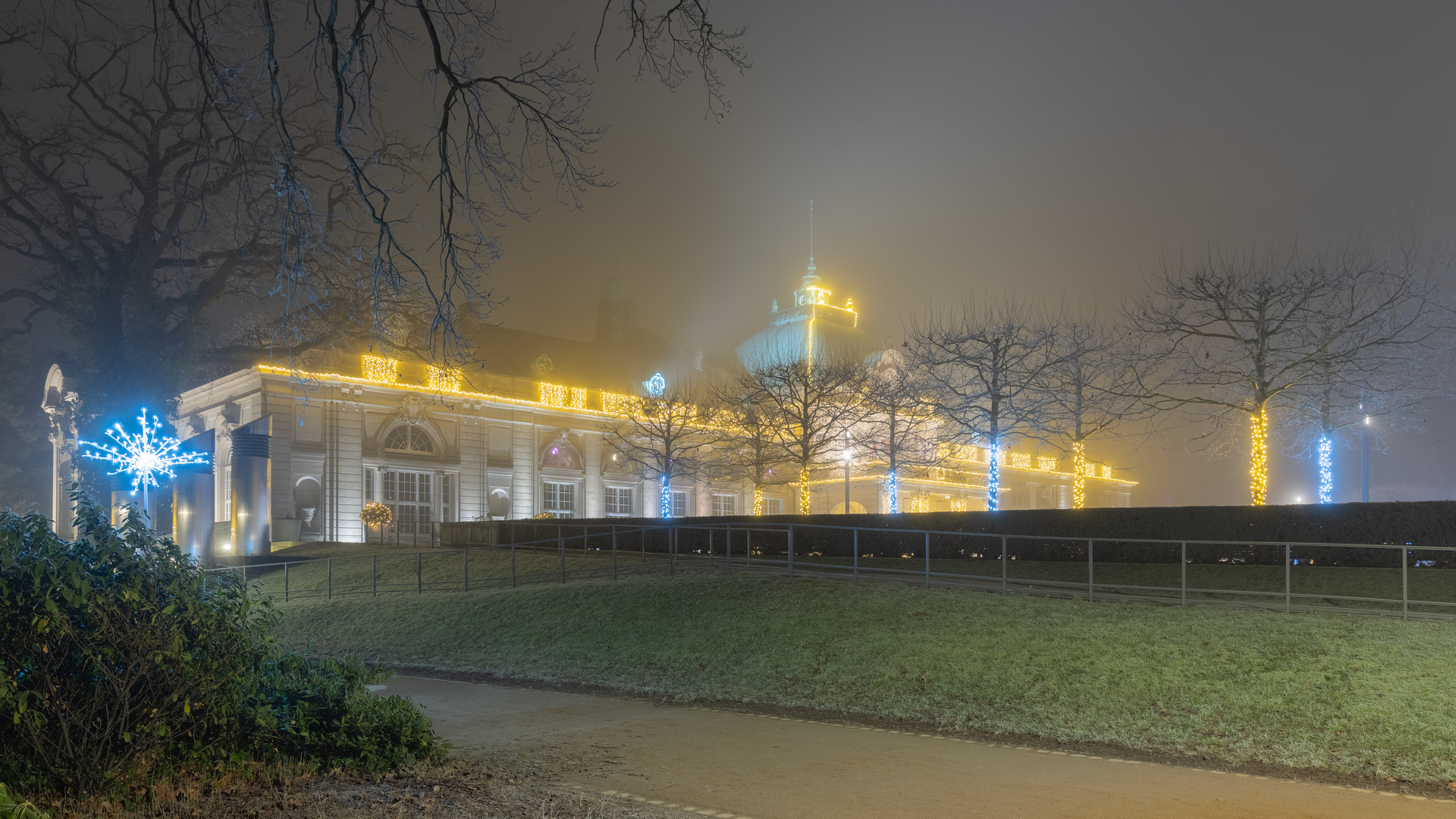 GOP Bad Oeynhausen - weihnachtliche Lichter - Nebel Edition