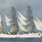 Gorch Fock auf der Kieler Förde in Richtung Ostsee