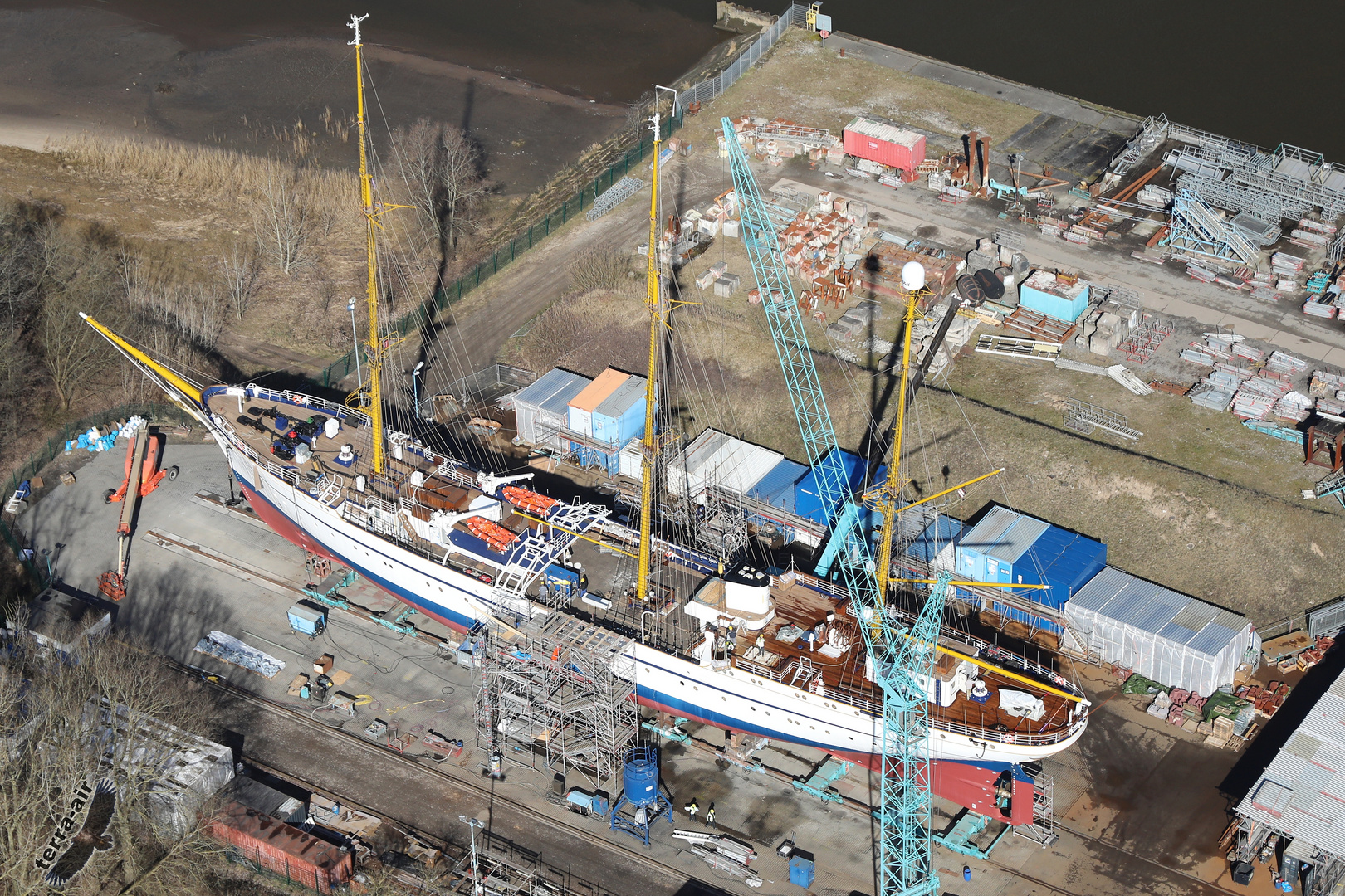 Gorch Fock (Luftbild, aerial)