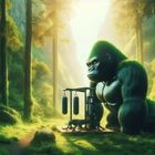 Gorilla im Wald 