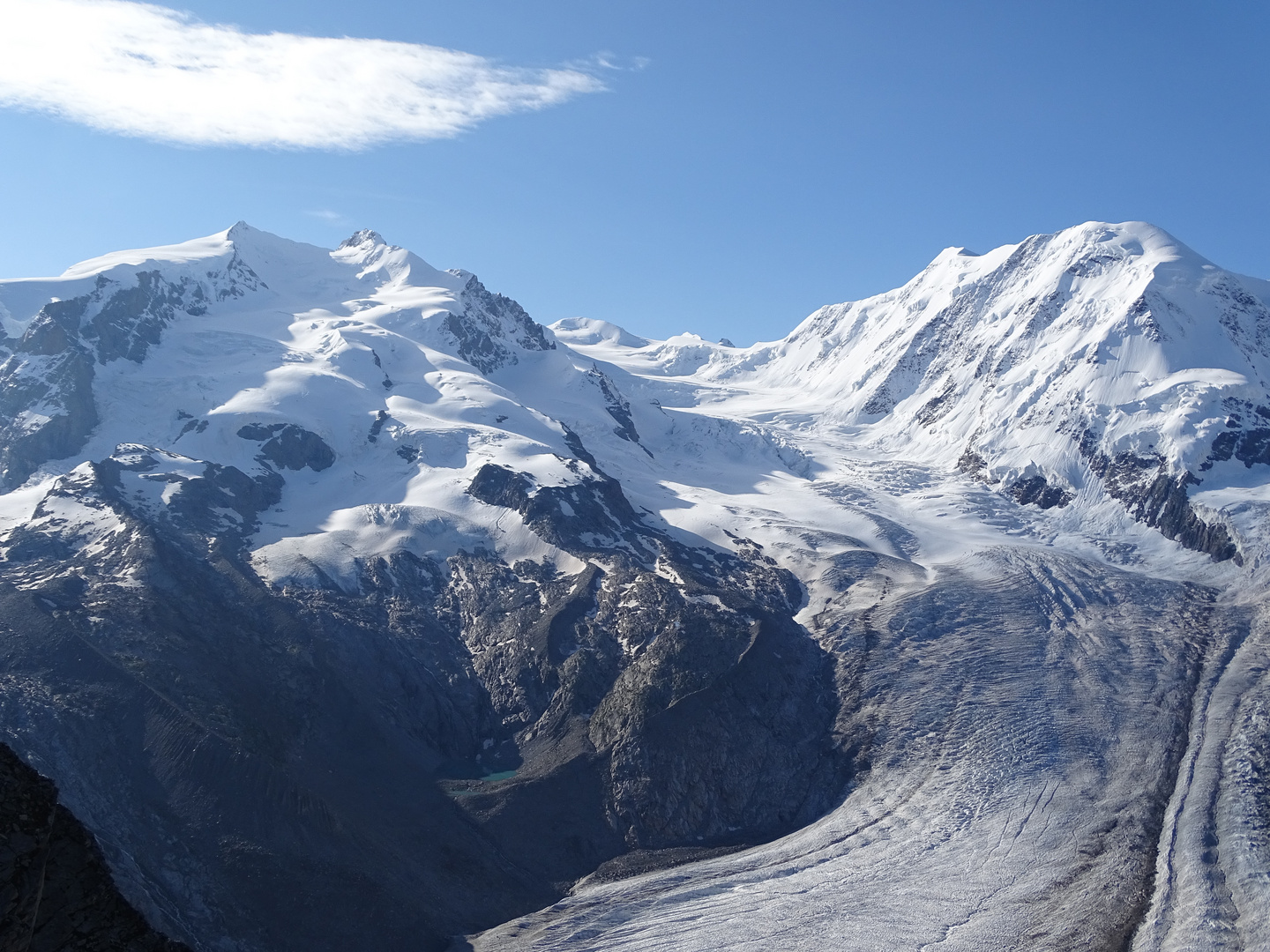 Gornergletscher mit Dufourspitze