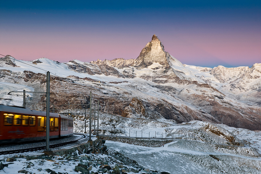 Gornergrat, 7:45 Uhr, -14 Grad