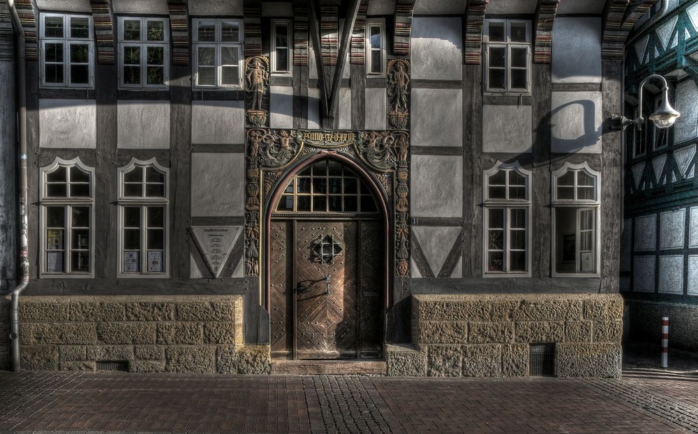 Goslar-Altstadt-Mitte " schöne Fassade der Stadtbibliothek "