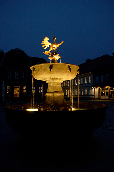 Goslar, Marktplatz während der blauen Stunde