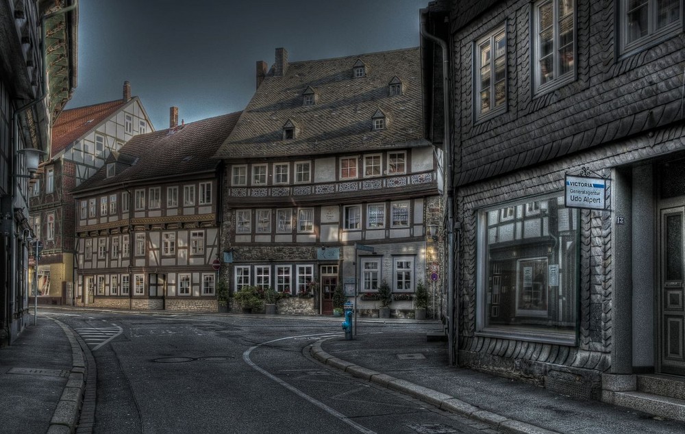 Goslar - Stadt - Mitte " Fachwerkhäuser in der Marktstrasse "