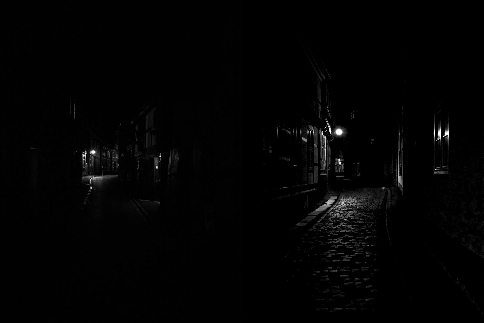Goslars Altstadt bei Nacht