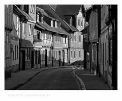 GosLarsche Impressionen " GosLarer Stadtansichten, entlang der  Kornstraße, am Frühenmorgen "